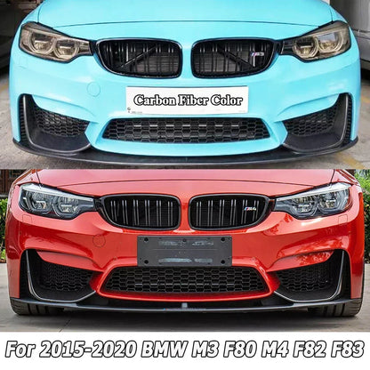 Lip Frontal BMW M3 OU M4 F80 F87 EM CARBONO AQUAPRINTE

Front Bumper Lip Spoiler Splitters For 2015-20 BMW M3 M4 Carbon Fiber Style 3pcs