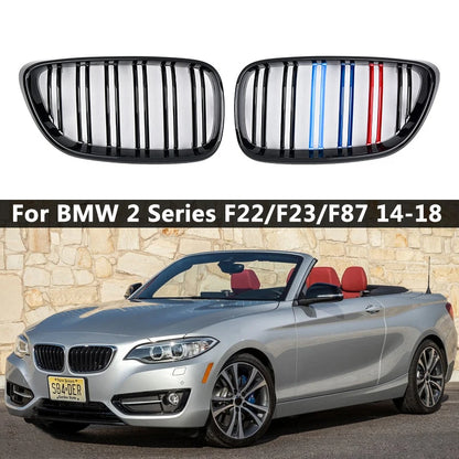 Calandres BMW Série 2 F22 F23 F87 M2
 Paire de Grilles de calandre pour pare-choc avant de voiture, couleur M/noir brillant/noir mat, pour BMW série 2 F22 F23 F87 M2, accessoire de style de voiture