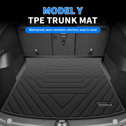 Tapis de valise Tesla

 Tapis de coffre avant et arrière de voiture améliorés, tampons de rangement, plateau de chargement pour Tesla Model Y, accessoires, coussin de Protection anti-poussière et étanche