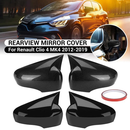 Capas  Espelho  Renault For Clio 4 MK4 2012-2019

  Pair Rear View Mirror Cap Cover Direct Add-On Left & Right For Renault For Clio 4 MK4 2012-2019 Rearview Mirror Cover