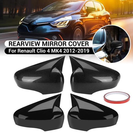 Capas  Espelho  Renault For Clio 4 MK4 2012-2019

  Pair Rear View Mirror Cap Cover Direct Add-On Left & Right For Renault For Clio 4 MK4 2012-2019 Rearview Mirror Cover