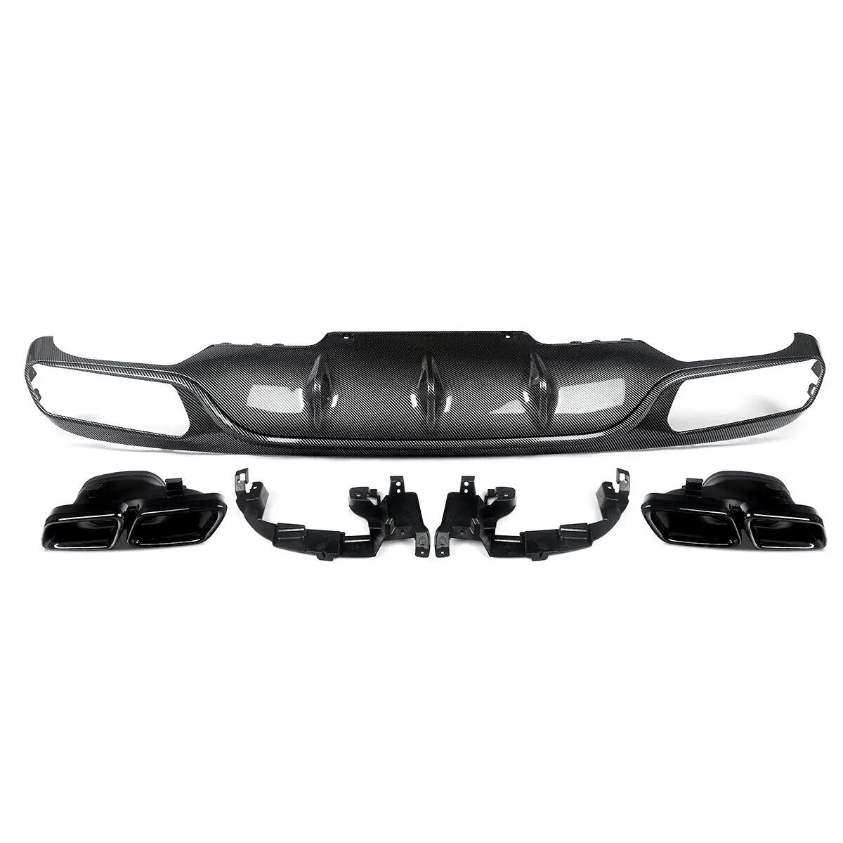 Kit Complet C63 Mercedes W213 CARBONE (AQUAPRINT)

 Diffuseur arrière de Style carbone AMG avec tuyau d'échappement, pour Mercedes W213 E200 E300 2016 – 2020