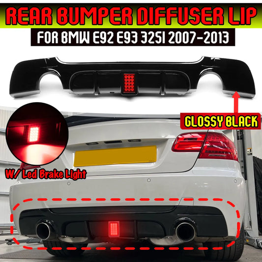 Diffuseur Mperfomance Bmw E92 E93 Avec ou sans Stop Type F1

 Nouveau becquet de lèvre de diffuseur de pare-chocs arrière de voiture avec feu de stop LED pour BMW E92 E93 325i M Sport 2007-2013 protecteur de séparateur de pare-chocs arrière