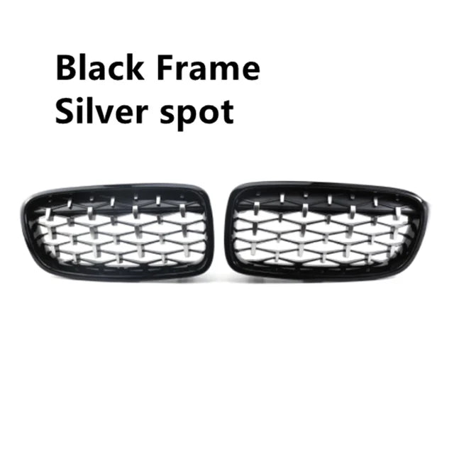 Grelhas Bmw F10 F11

A Pair Front Grilles For BMW 5 Series F10/F18 2010-2016 Gloss Black Diamond Kidney Grill Replacement Racing Front Bumper Grilles