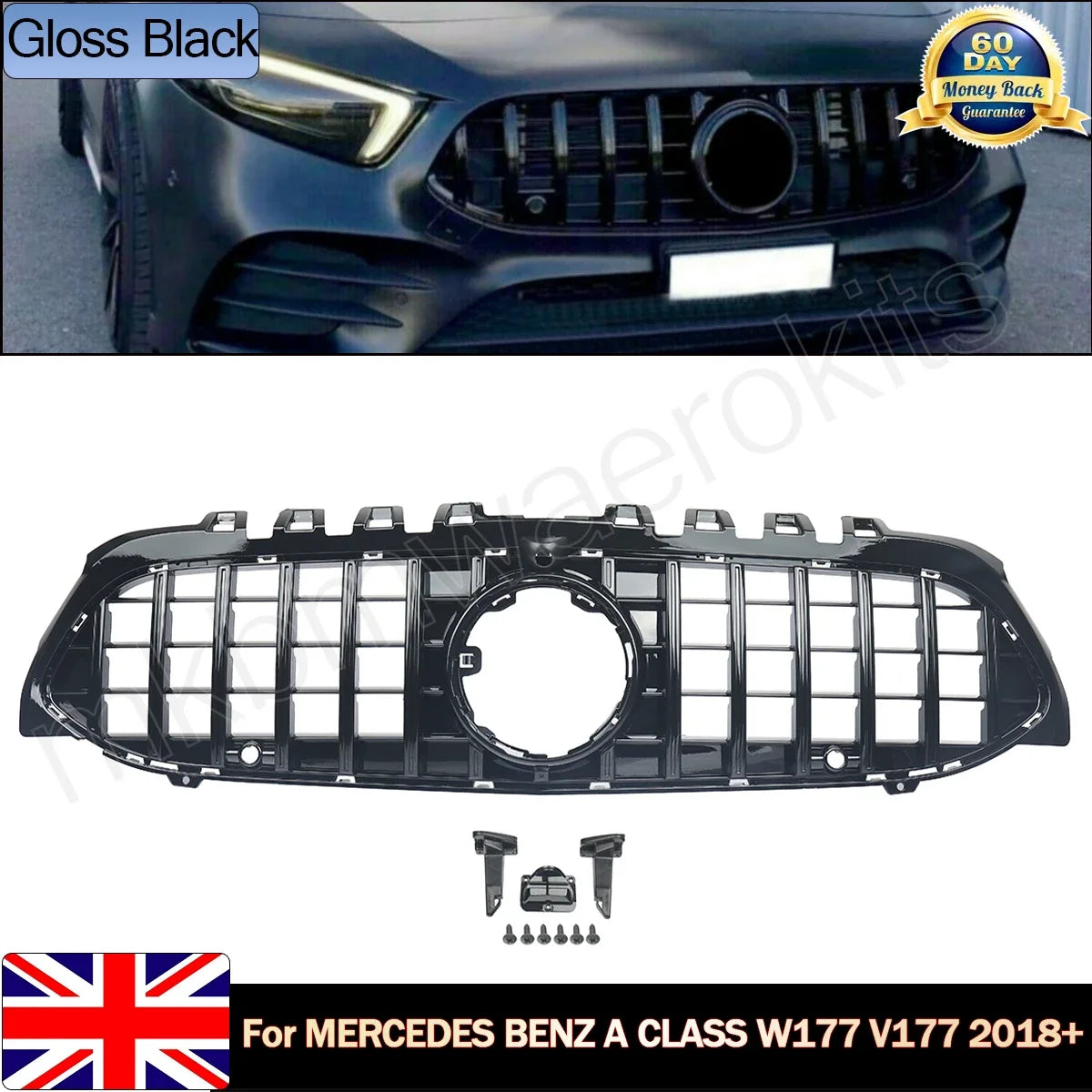 Grelha GTR MERCEDES CLASSE A W177 APARTIR 2019

2018+ Front Grille Suitable for W177 A180 A200 A260 A45 GT GTR Grille Auto Front Bumper Panamericana Without Emblem