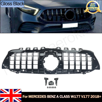 Grelha GTR MERCEDES CLASSE A W177 APARTIR 2019

2018+ Front Grille Suitable for W177 A180 A200 A260 A45 GT GTR Grille Auto Front Bumper Panamericana Without Emblem