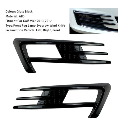 Splits Faróis de nevoeiro VW GOLF

For Volkswagen Golf 7 /Golf 7.5 MK7 GTI GTD R Standard TSI TDI 2013-2019 Gloss Black Car Bumper Fog Light Grille Cover Trim