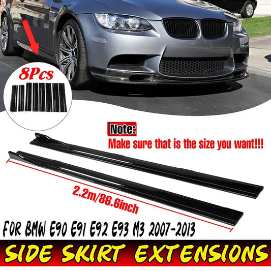 Extensions de seuils latéraux universelles BMW 2METRES 20 CENTIMENTOS e90 e91 e92 e92

 Extension de jupes latérales de haute qualité de 2.2m, séparateurs à bascule, ailes de diffuseur, pour BMW E90 E91 E92 E93 M3 2007 – 2013