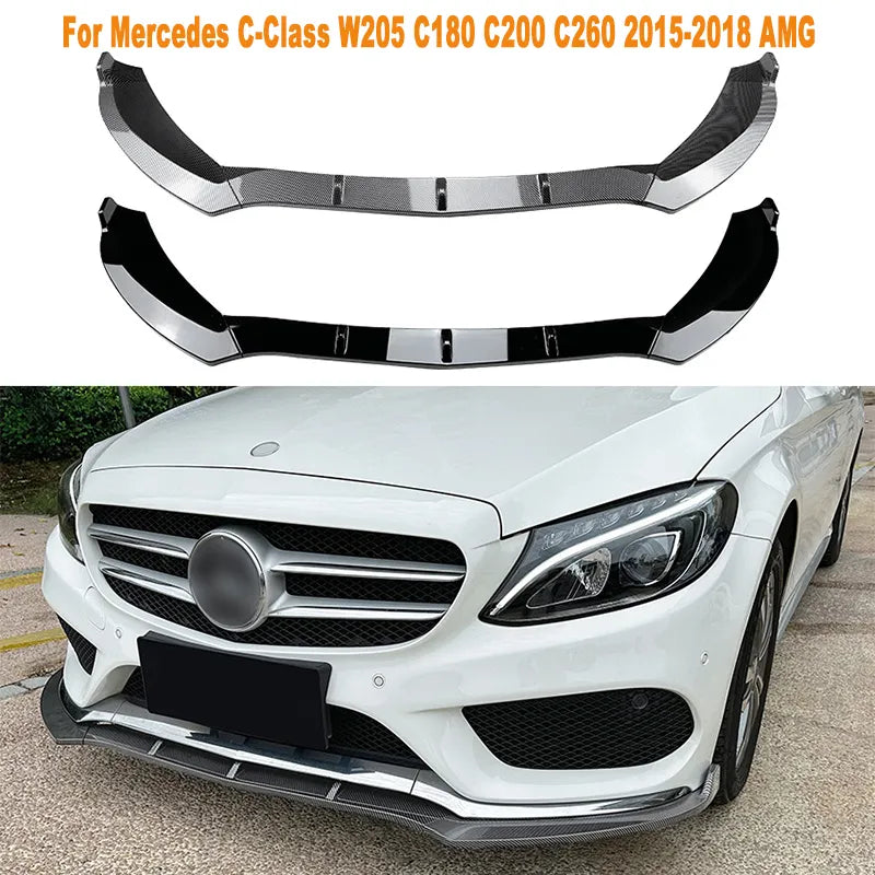 Lip Frontal Mercedes W205 Apenas Par-Choques AMG

Front Bumper Lip Splitter Diffuser Body Kit Spoiler Bumper Guard Protector For Mercedes C-Class W205 C180 C200 260 2015-2018 AMG