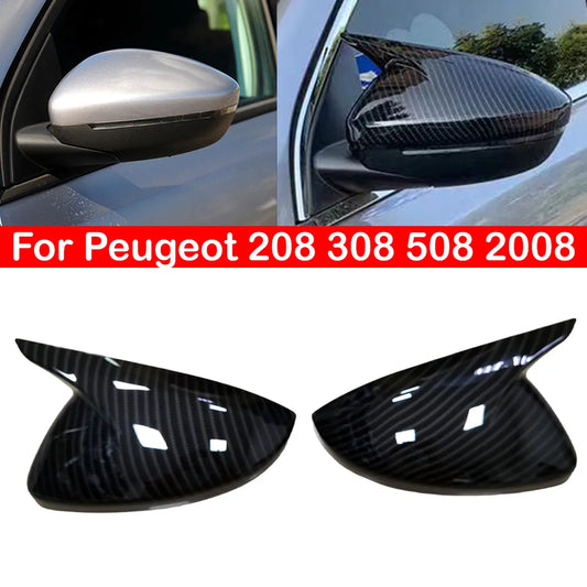 Capas Espelho de colar para   208 2020-2023 Peugeot 308 2014-2020 508 2008

For Peugeot 208 2020-2023 Peugeot 308 2014-2020 508 2008 Rearview Side Mirror Cover Wing Cap Sticker Exterior Case Trim Carbon