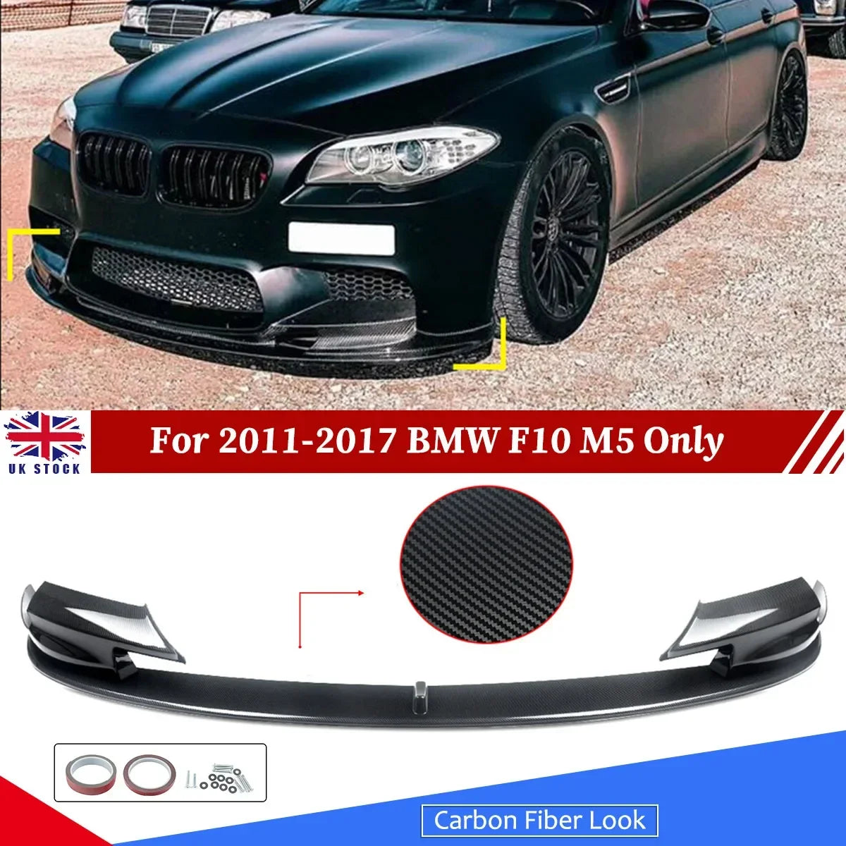 Lip frontal PARA PARA-CHOQUES M5 BMW  F10 F11 CARBONO AQUAPRINT

for BMW F10 BUMPER M5 Sport 2011-2016 Car Front Bumper Lip Diffuser Splitters M5 Body Kit Aprons Cover Guard Trim Carbon Look