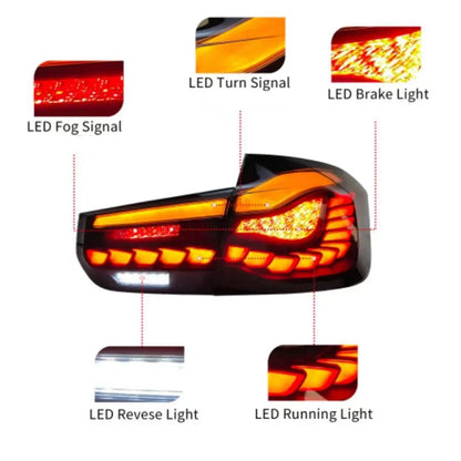 Faróis Led 3D BMW F30 F80 M3

OLED GTS Tail Lights for BMW 3 Series F30 F35 F80 LED Taillight Rear Fog Lamp + Brake Lamp + Reverse + Dynamic Turn Signal 13-19