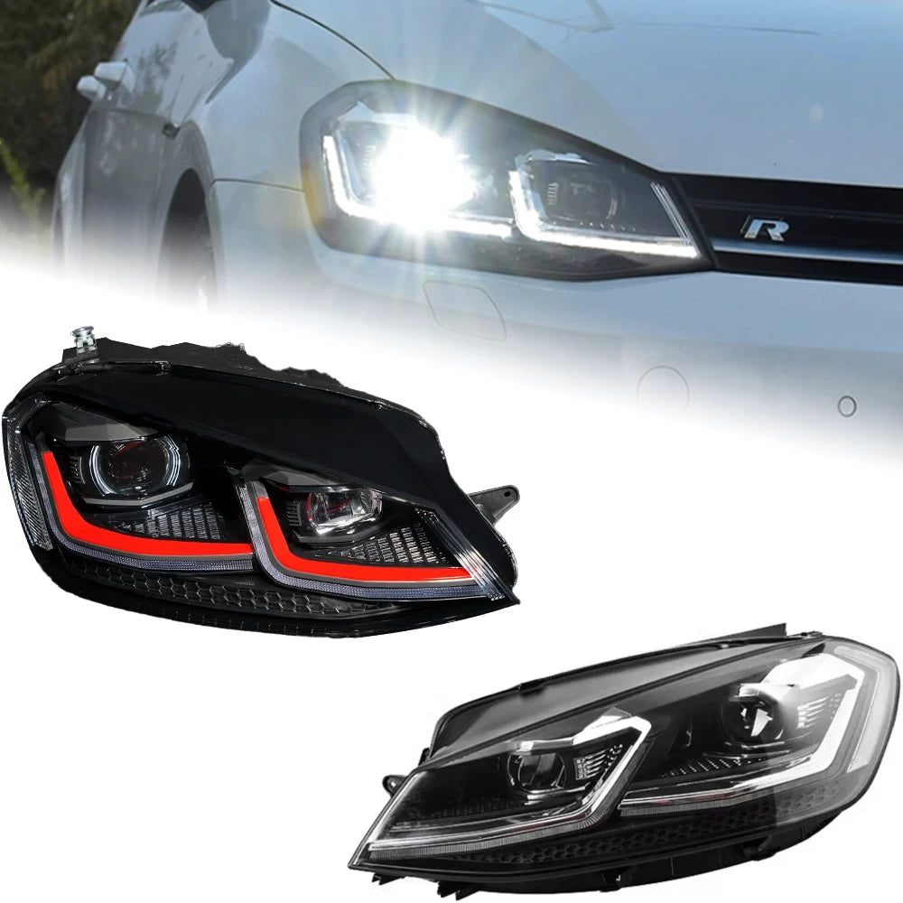 Faróis VW Golf 7 ou 7.5

 Car Styling for VW Golf 7 MK7 LED Headlight Golf7.5 R LINE Design DRL Hid Dynamic Signal Head Lamp Bi Xenon Beam Accessories