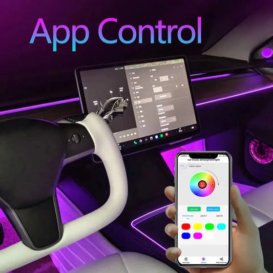 Kit Luzes Interior Tesla 3 e Y

Tesla For Model 3 Y Symphony Special LED RGB Atmosphere Light Radiant Carving 512 Color Mobile App Vehicle Screen Color Control