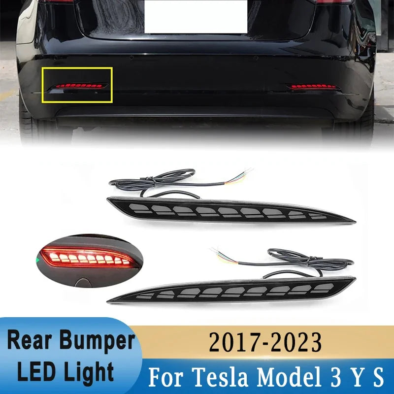 Stops Dinâmicos Tesla

Dynamic LED Rear Bumper Fog Lamp Stop Brake Light Turn Signal Light For Tesla Model 3 Y 2016-2023 Daytime Driving Lamp