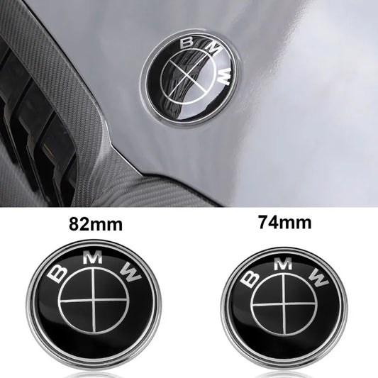 Simbolos BMW Várias medidas

82mm/74mm All Black Car Emblem Hood Badge Front Rear Trunk Logo for X1 X3 X5 E53 G01 F20 G30 F30 F31 E36 E39 E87 E60 E46 E91