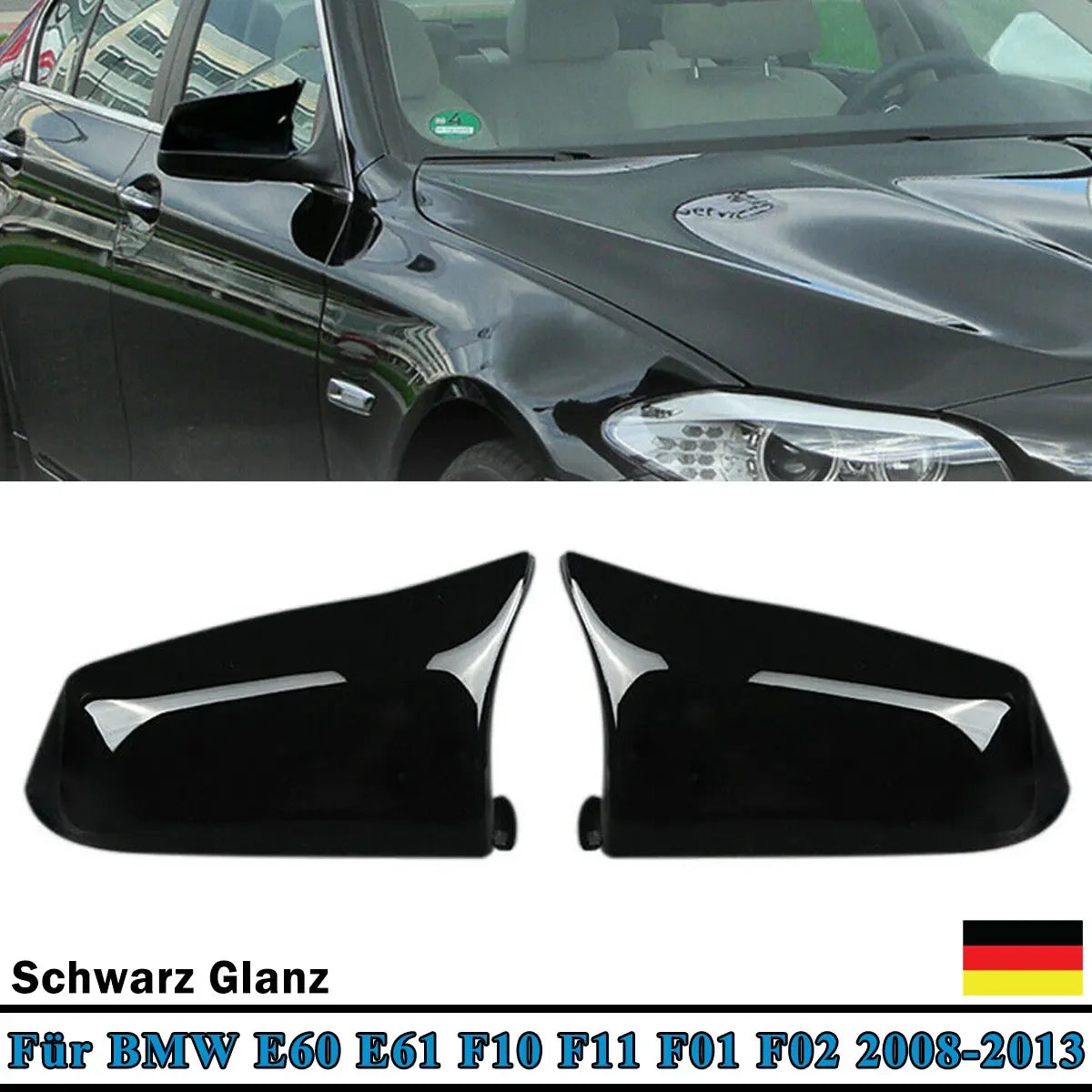 Coques de rétroviseurs BMW Série 5 E60 E61 f01 F07 F10 F11 2008-2013

 Couvercle de rétroviseur noir brillant pour BMW série 5 E60 E61 F10 F11 2008-2013