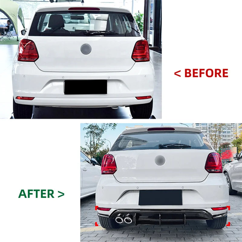 Difusor VW Polo MK5 6R 2009 - 2014

Gloss Rear Bumper Lip Diffuser Spoiler Splitter Protector Car Auto Accessories Decoration Under For VW Polo MK5 6R 2009 - 2014