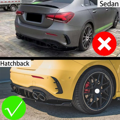 Cantos para-choques Splitter Side Spoiler Diffuser For Mercedes Benz A Class W177 V177 A35 A45 AMG Hatchback 2019 2020 2021 2022