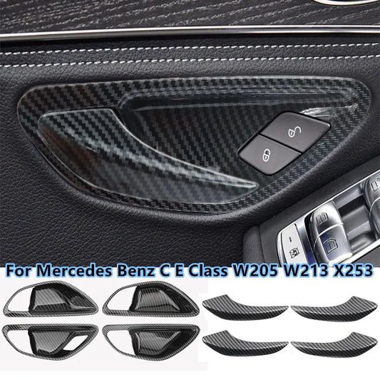 Couvre-poignées de porte Mercedes Benz Classe CE W205 W213 GLC X253

 Look voiture poignée de porte intérieure porte bol couvercle garniture cadre pour Mercedes Benz CE classe W205 W213 GLC X253