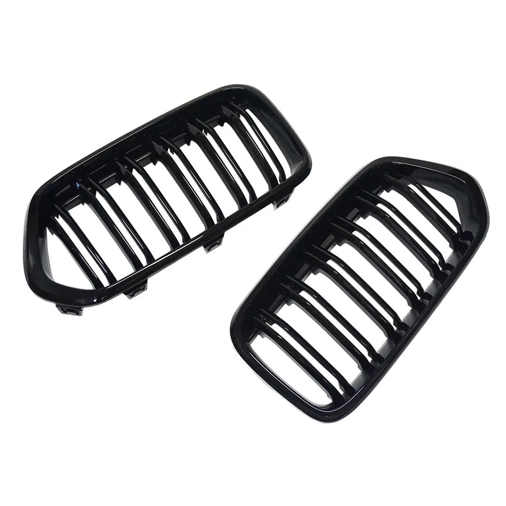 Grelha Dupla   BMW X2 F39 18-21 

One Set Front Bumper Kidney Grille Dual Line 2 Slats Trim Strip For BMW X2 F39 18-21 Gloss Black Racing Grills Car Replacement