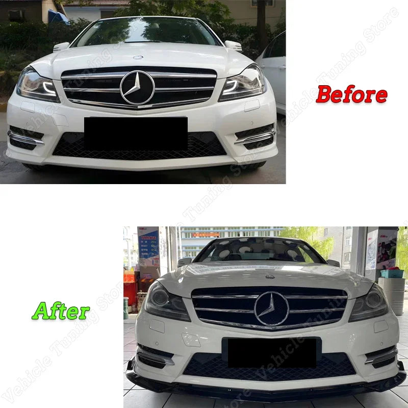 Lip Frontal  Mercedes w204

3Pcs Front Bumper Splitter Diffuser For Mercedes Benz W204 S204 Facelift C200 C260 C300 2011-2014 Front Lip Spoiler Accessories