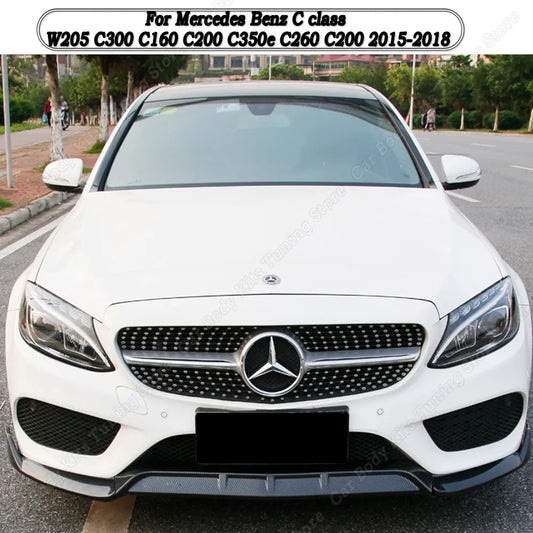 Lèvre Fontale
 Pare-chocs AMG uniquement
 Mercedes Benz Classe C W205 C300 C160 C200 C350e C260 C200 2015-2018