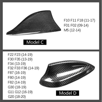 Modèle de carbone réel pour BMW M2 M3 M4 Bmw série 1,2,3,4,5,7 série X1 X3 F22 F30 F34 F80 F87 F32 F36 F82 G11 G20 G12 G30 couvercle d'antenne d'aileron de requin