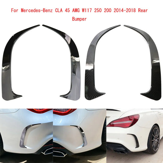 Fentes de pare-chocs arrière Mercedes Cla W117 AMG Pare-chocs uniquement

 Pour mercedes-benz CLA 45 AMG W117 250 200 2014-2018 brillant noir ABS pare-chocs arrière lèvre Spoiler Canards évents livraison gratuite