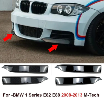 Slits Para-Choques Pack M Teck

Glossy black For BMW 1 Series E82 E88 2008 - 2013 M-Tech Car Front Bumper Lip Angle Diffuser Splitter Spoiler Protector