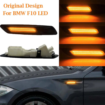 Piscas dinâmicos duplo led com encaixes originais BMW F10 F11 F18

Dynamic Amber LED Side Marker Lights Turn Signal Lamp For BMW 5 Series F10 F11 F18 2011-2017 63137154168 BMW F10 Original Design