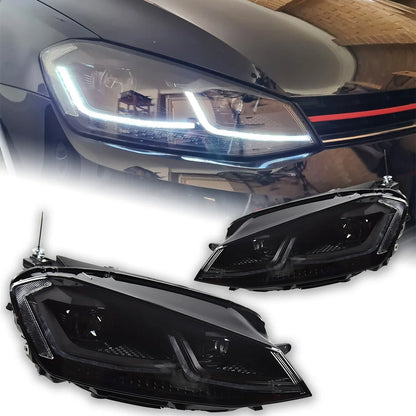 Faróis VW Golf 7 ou 7.5  2013-2020 

Car Styling for VW Golf 7 0u 7.5 LED Headlight 2013-2020 Golf 7 Headlights DRL Hid Head Lamp Dynamic Signal Bi Xenon Accessories