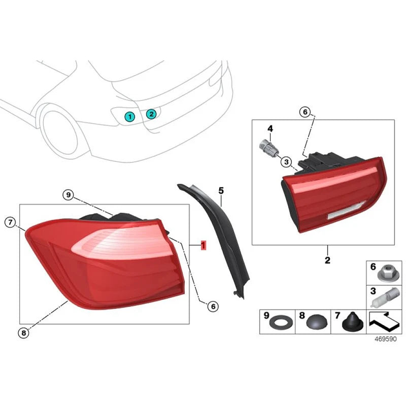 Faróis BMW F30 2016 2017 2018

For BMW F30 2016 2017 2018 Left Right LED Tail Light Rear Tail Light Rear Brake Light Tail Lamp Assembly 63217369118 63217369117