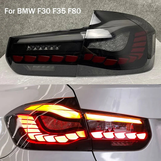 Phares LED 3D BMW F30 F80 M3
 
Feux arrière OLED GTS pour BMW série 3 F30 F35 F80 feu arrière LED feu antibrouillard + feu de freinage + marche arrière + clignotant dynamique 13-19