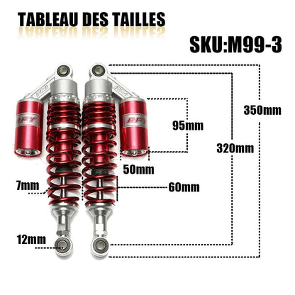 320mm Motorcycle Shock Absorber Air Protection Falling Motor Dirt Bike Scooter Quad ATV VVT Shocks Absorbers Spring Suspension